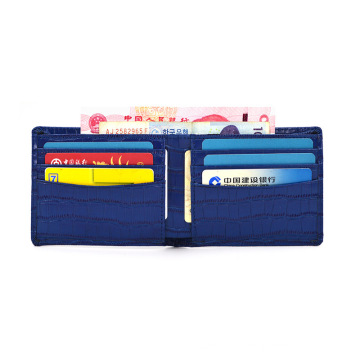 Pop Men's Print Crocodile Belt Card Slot Wallet